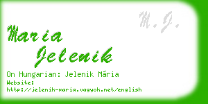 maria jelenik business card