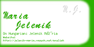 maria jelenik business card